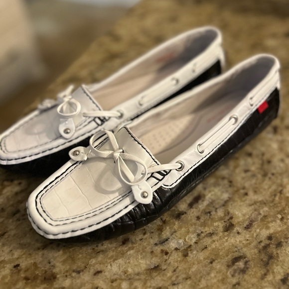 Marc Joseph Black and White Leather Loafers - Picture 6 of 16